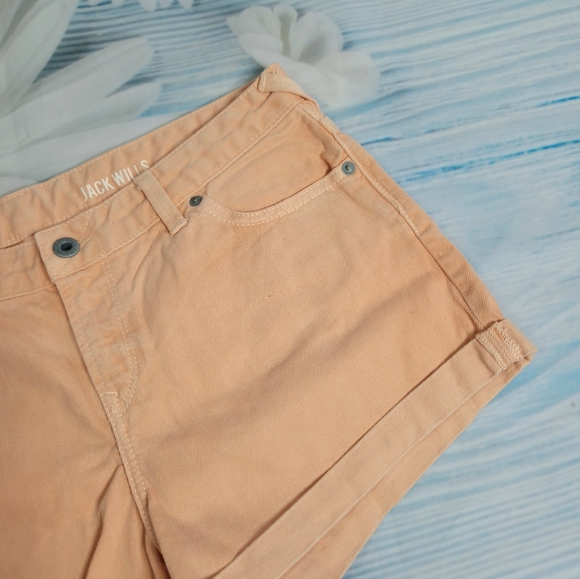 Jack Wills size uk 10 Apricot pink Denim Shorts - Picture 5 of 7